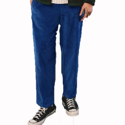 Beautiful blue cotton corduroy pants (6)