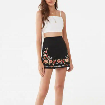 Classic ethnic style mini skirt (1)