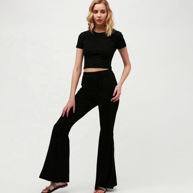 Factory price women’s flared pants (2)