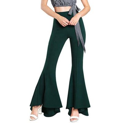 Fashion knitted women’s casual flared pants (6)