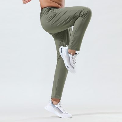 Green high stretch track pants (1)