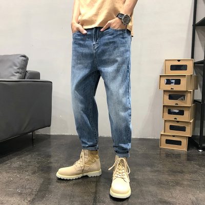 Light blue all-match trend jeans (1)