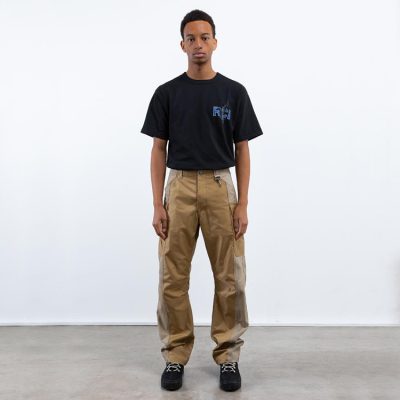 Men’s loose nylon patchwork overalls (1)