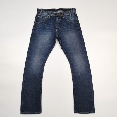Straight design blue regular jeans (2)