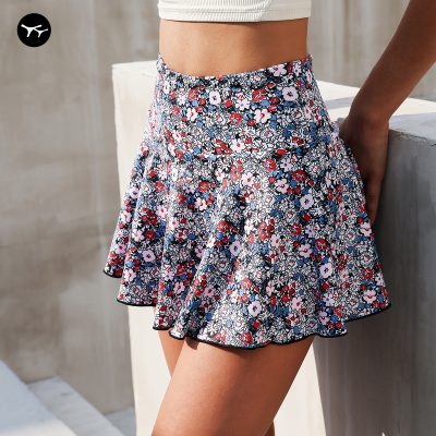 Ultra short tropical floral skirt (5)