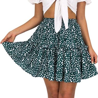 Women’s fashion chiffon floral skirt (2)