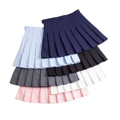 Women’s summer high waist pleated skirt (1)
